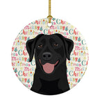 Labrador Retriever Black #1 Christmas Ceramic Ornament