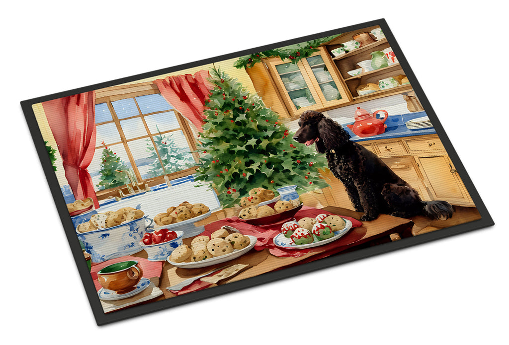 Irish Water Spaniel Christmas Cookies Doormat