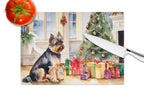Brussels Griffon Cozy Christmas Glass Cutting Board