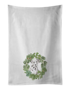 Dalmatian Puppy Christmas Wreath Kitchen Towel Set of 2