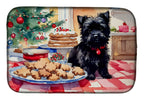 Cairn Terrier Christmas Cookies Dish Drying Mat