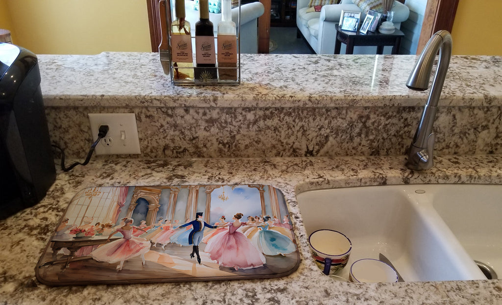 Christmas Nutcracker Ballet Dish Drying Mat