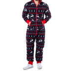 Christmas Snowman Striped Print Family Pajama Jumpsuit