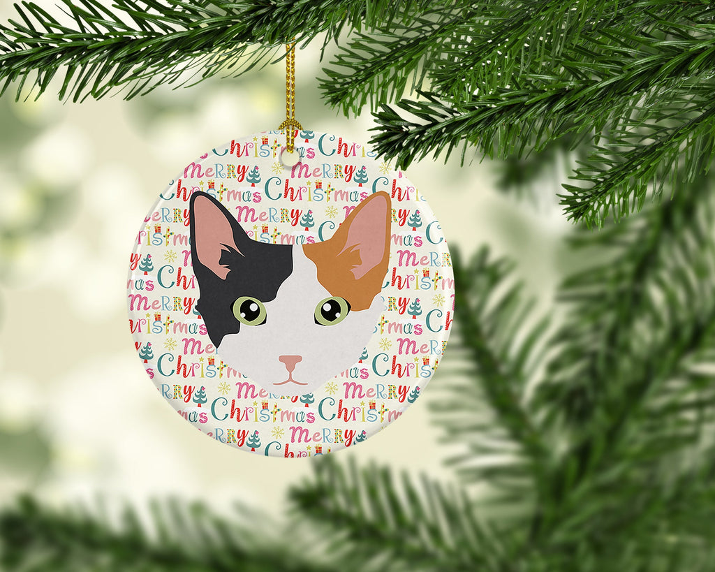 Skookum Cat Christmas Ceramic Ornament