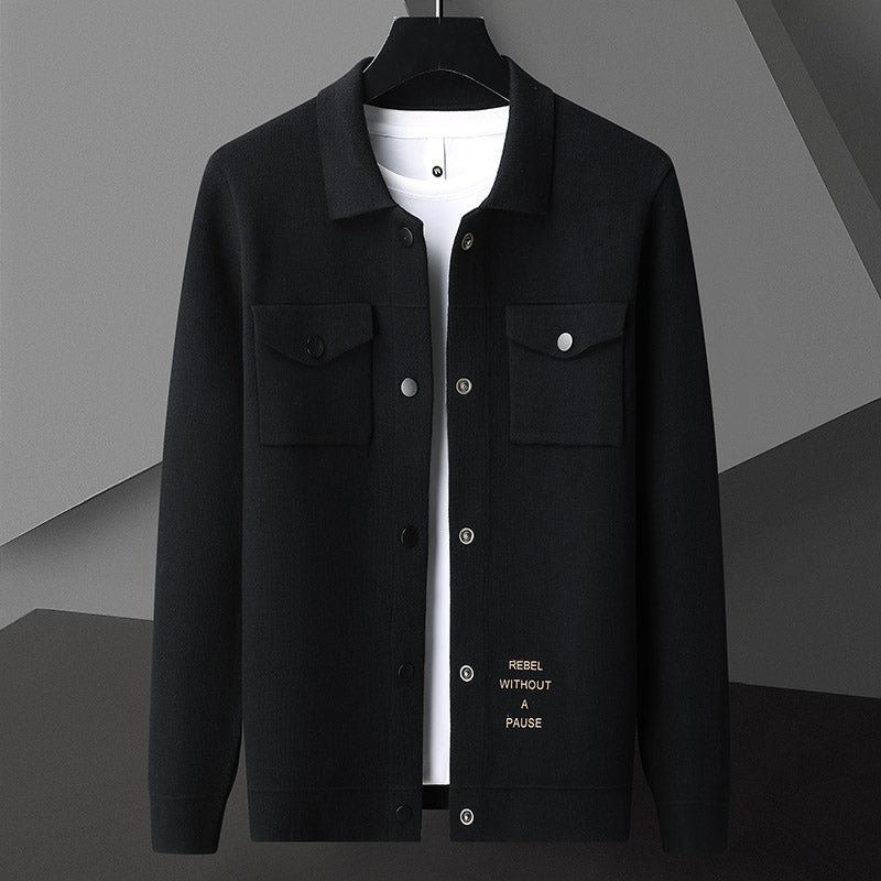 Trendy Men's Knitted Jacket - Korean Casual Cardigan