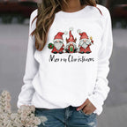 Women's Christmas Pattern Long Sleeve Round Neck Sweater