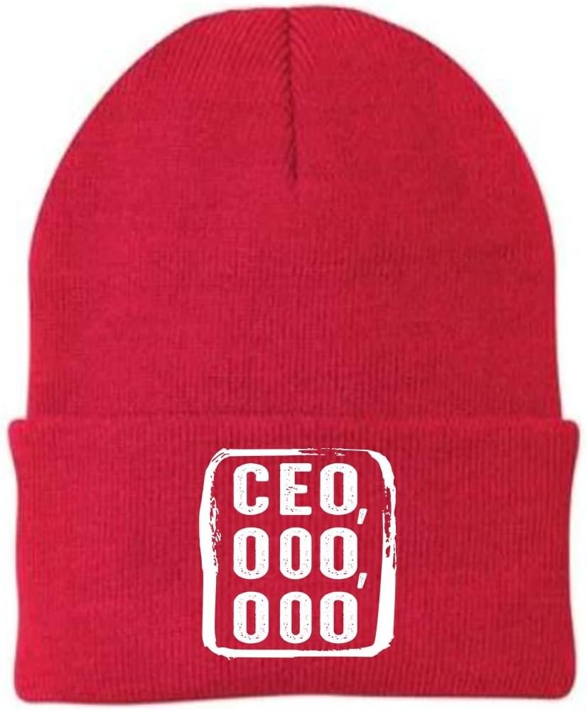 The CEO,000,000 Embroidered Beanie Hat | Embroidered Cap