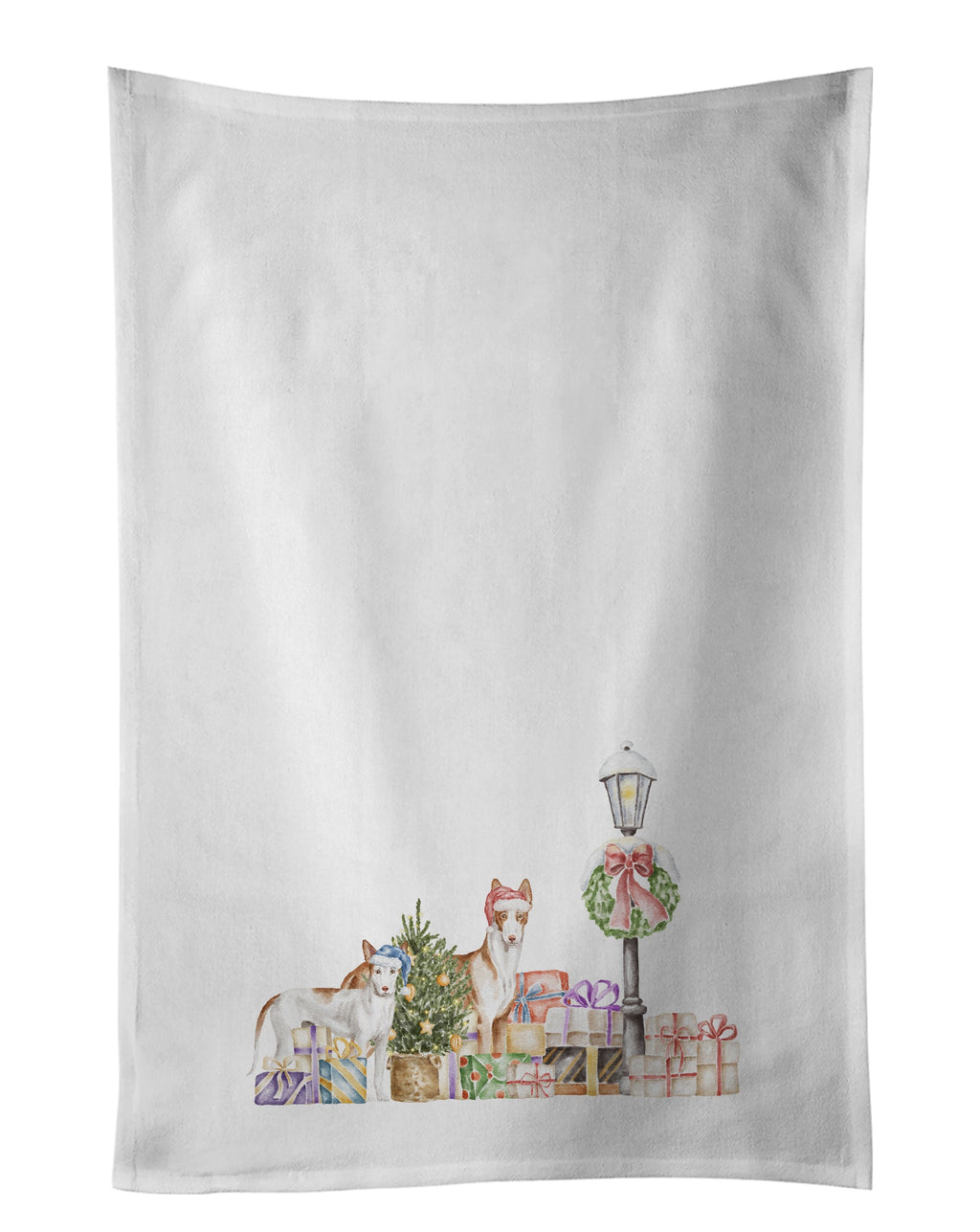 Ibizan Hound Duo with Christmas Wonderland Kitchen Towel Set of 2
