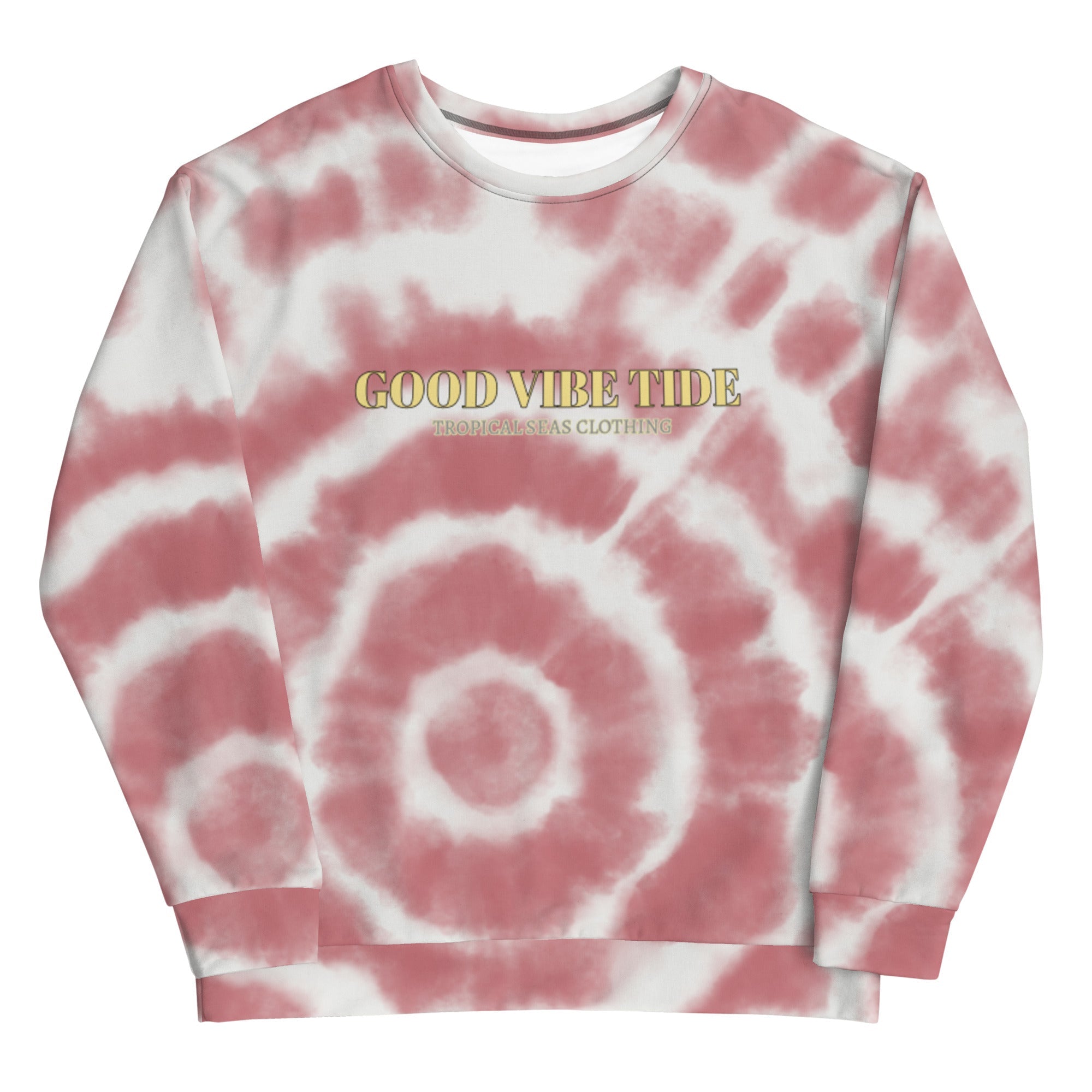 Red Tie-Dye Vibe Tropical Sweatshirt | Streetwear