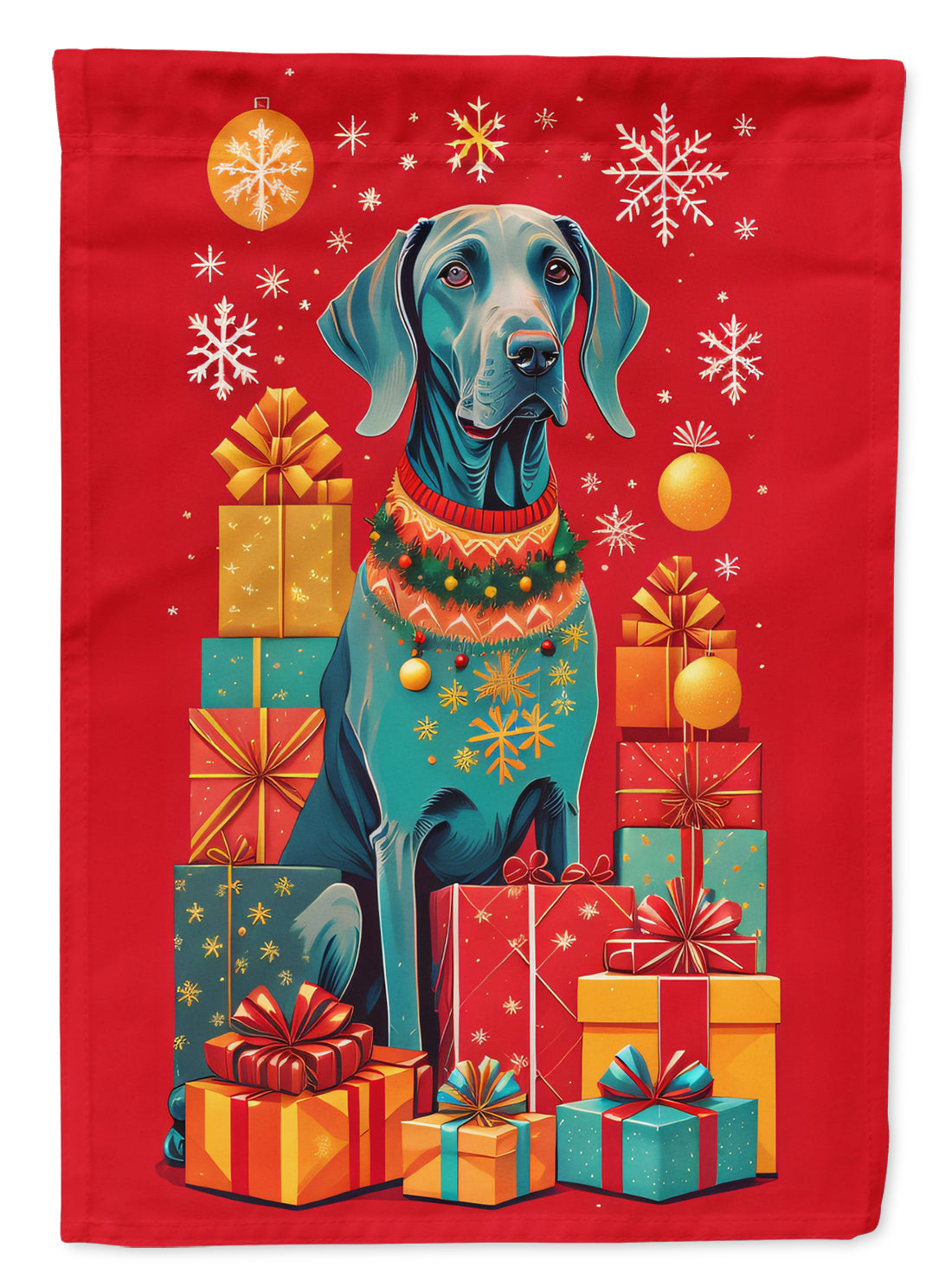 Weimaraner Holiday Christmas Garden Flag
