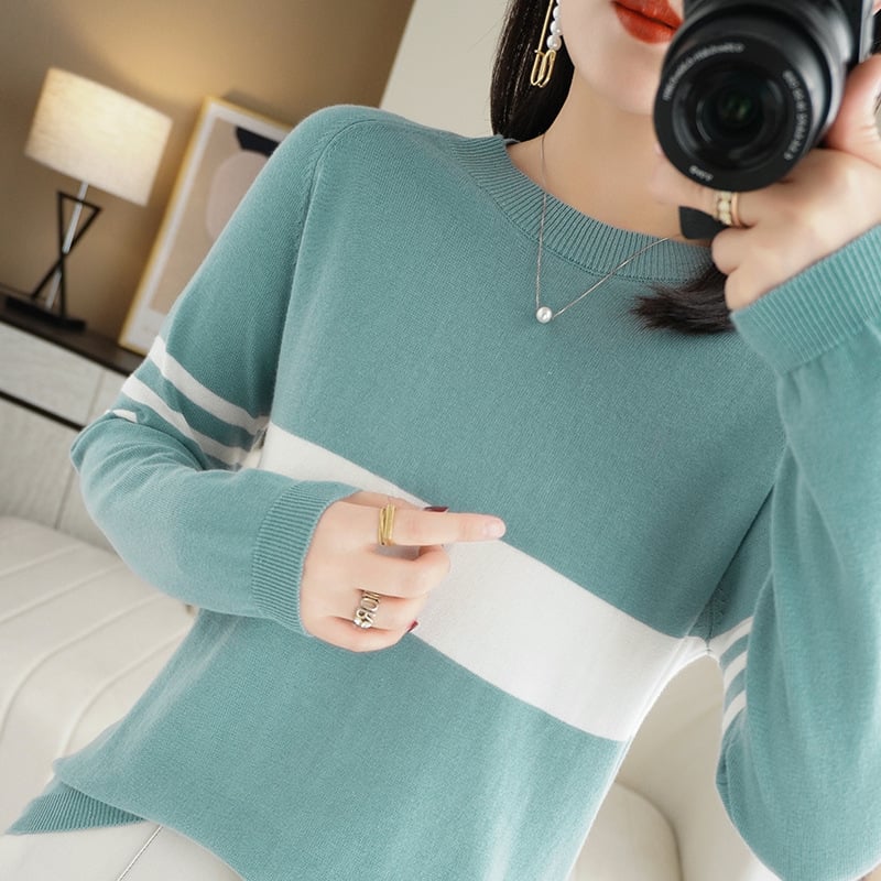 Women's Color Block Casual Loose Short Coat