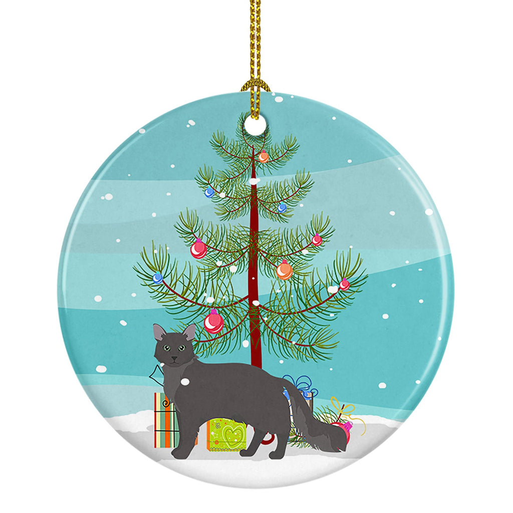 Nebelung Cat Christmas Ceramic Ornament