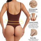 Plus Size Seamless Bodysuit with Thong for Women