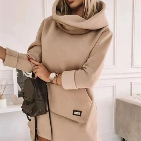 Casual Loose-Fitting Long Sleeve Hooded Pullover for Women | Streetwear