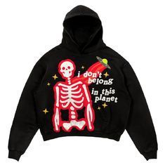 Hip Hop Cartoon Foam Print Retro High Street Hoodie | Streetwear