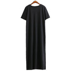 Loose Round Neck Long Dress for Spring/Summer Plus Size