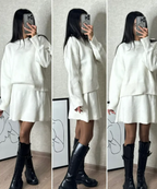 2 Pieces Knit Sweater Skirt Sets For Women