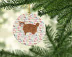 Manx #2 Cat Christmas Ceramic Ornament