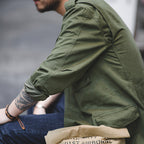Maden M65 Oversize Army Green Denim Jacket for Men
