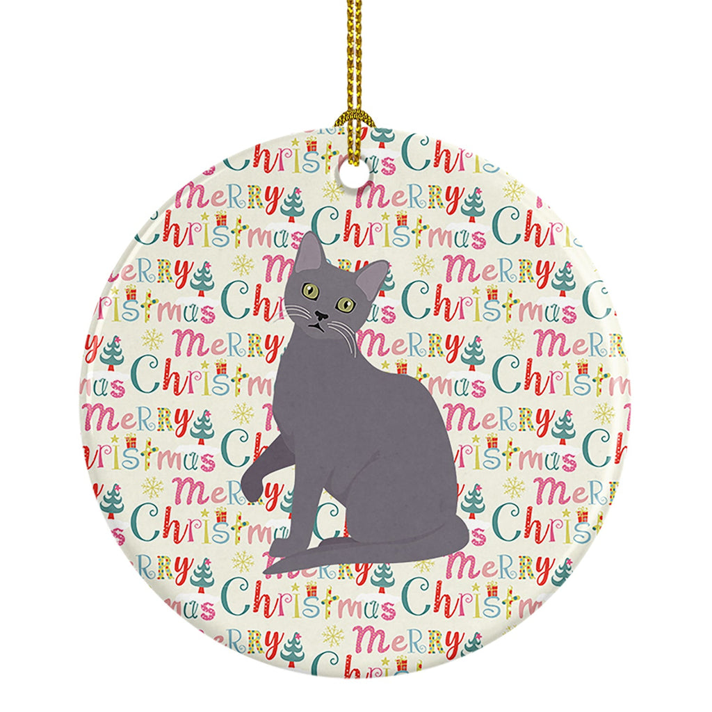 Korat Cat Christmas Ceramic Ornament