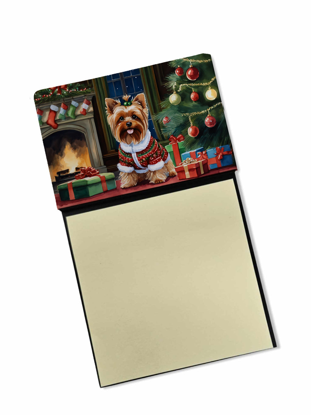 Yorkshire Terrier Cozy Christmas Sticky Note Holder