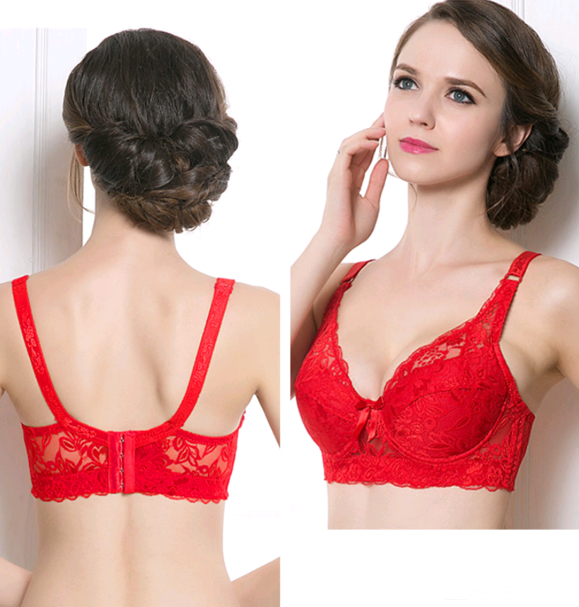 Ultra-thin Lace Bra for Plus Size with Adjustable Fit