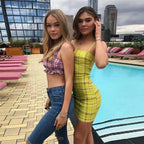 Slimming Checkered Cami Dress, Checkered Sundress