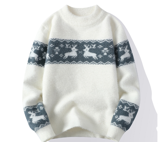 Golden Mink Men's Half Turtleneck Sweater for Autumn/Winter