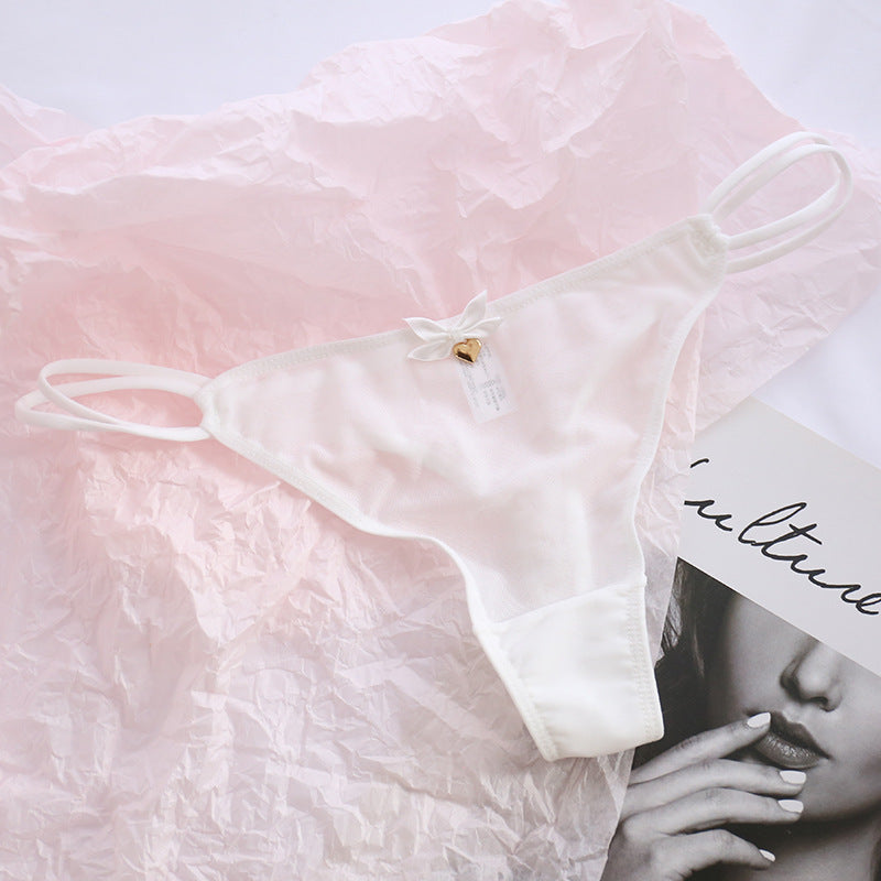 Translucent Strawberry Cherry Low Waist Women's Panties