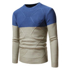 Men's Round Neck Jacquard Sweater