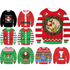 3D Digital Printed Women's Christmas Pullover Sweatshirt