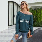 Halloween Women's Casual Plush Sweater with Print