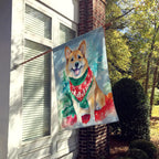 Norwegian Buhund Christmas House Flag