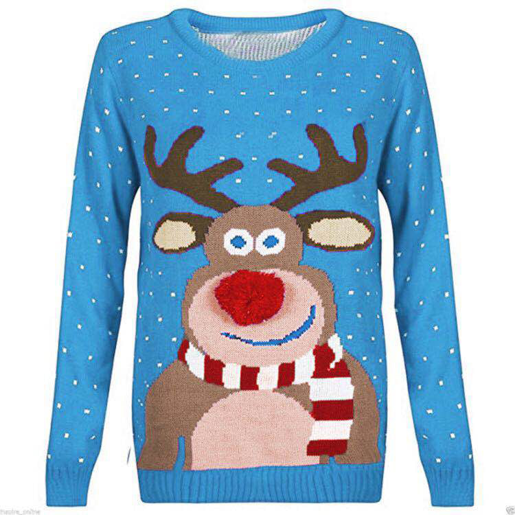 Christmas Sweater for Women with Reindeer Design