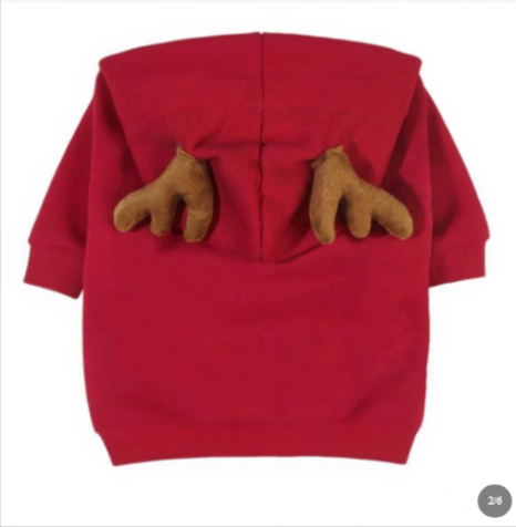 Pet Elk Christmas Costume Hoodie | Streetwear