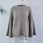 Round Neck Knit Pullover Sweater | Streetwear