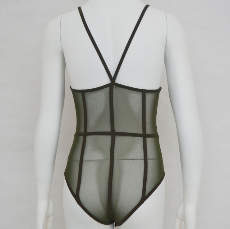 Mesh Bodysuit with Straps - Sexy Design