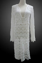 Wholesale Long Crochet Beach Cover-Up Swimsuit Jacket