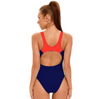 2021 Women's Color Block One-Piece Swimsuit