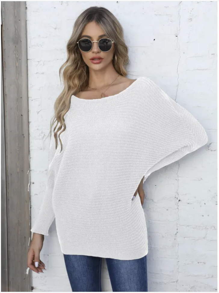 Women's Loose Fit Striped Pullover Sweater | Streetwear