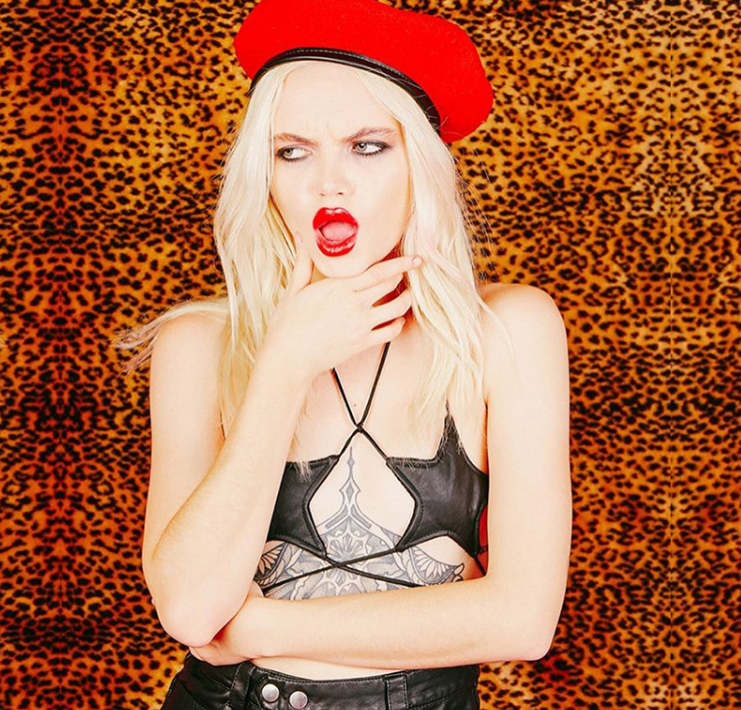 "Sexy Strappy Tank Top with Star Print Bra"