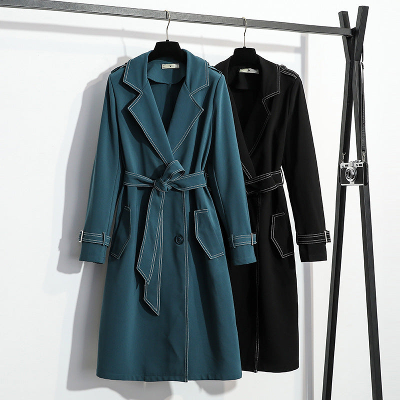 Lace-up Long Sleeve Large Lapel Jacket