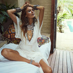 New Cotton Lace Beach Cover-Up for Swimsuit (Loose Fit)