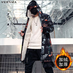 VERSMA Vintage Japanese Harajuku Hooded Trench Coat