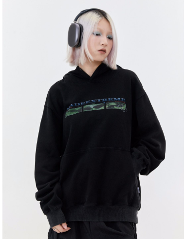 Street Tide Printed Washed Sweater for Men and Women