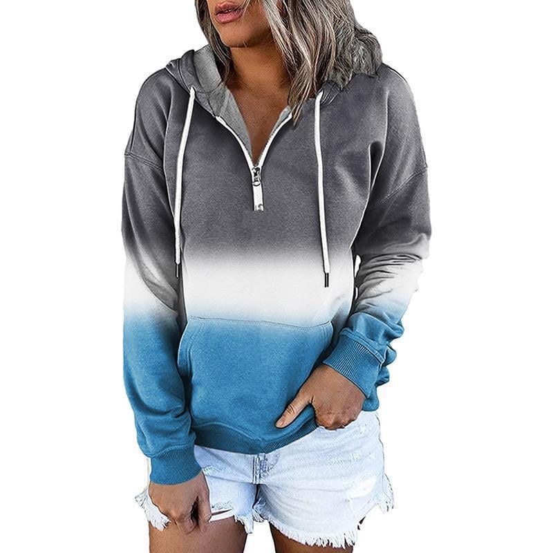 Hooded Drawstring Long Sleeve Women's Sweatshirt | Streetwear