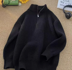 Men's Half Zip Turtleneck Knitting Sweater