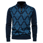 Half Zip British Long Sleeve Men's Sweater