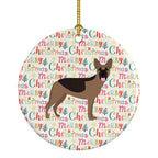 German Shepherd Merry Christmas Ceramic Ornament
