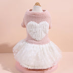 Thick Wool Knitted Love Skirt for Cute Dogs